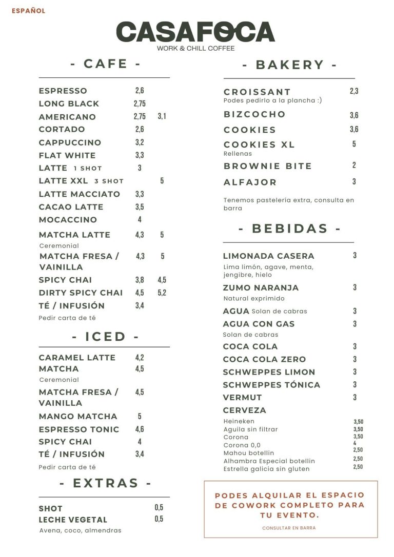 Café coworking en Madrid con wifi rápido y enchufes — Casa Foca Café coworking en Madrid con wifi rápido y enchufes — Casa Foca